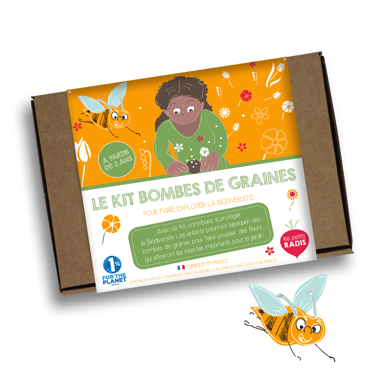 Kit bombes à graines Le kit pour fabriquer des bombes à graines de fleurs bio